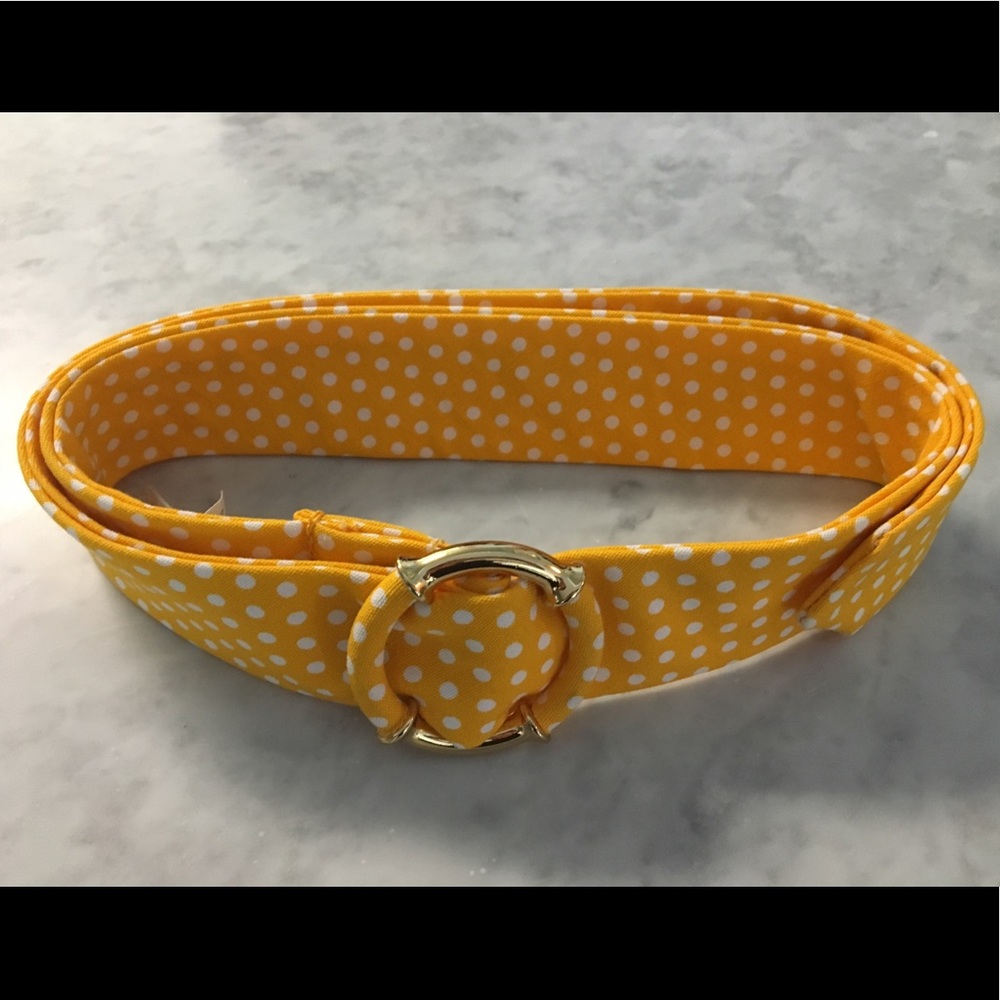 J. Crew NWT fabric belt with gold bamboo hardware